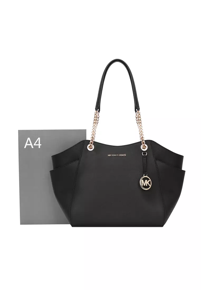 Jet Set Large Signature Logo Shoulder Bag In Black 35T5GTVT3L