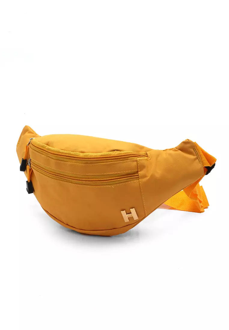 Noice Waisbag unisex Plain Casual Fashion Style Sport Large Storage Material Polyster ORIGINAL - Yellow