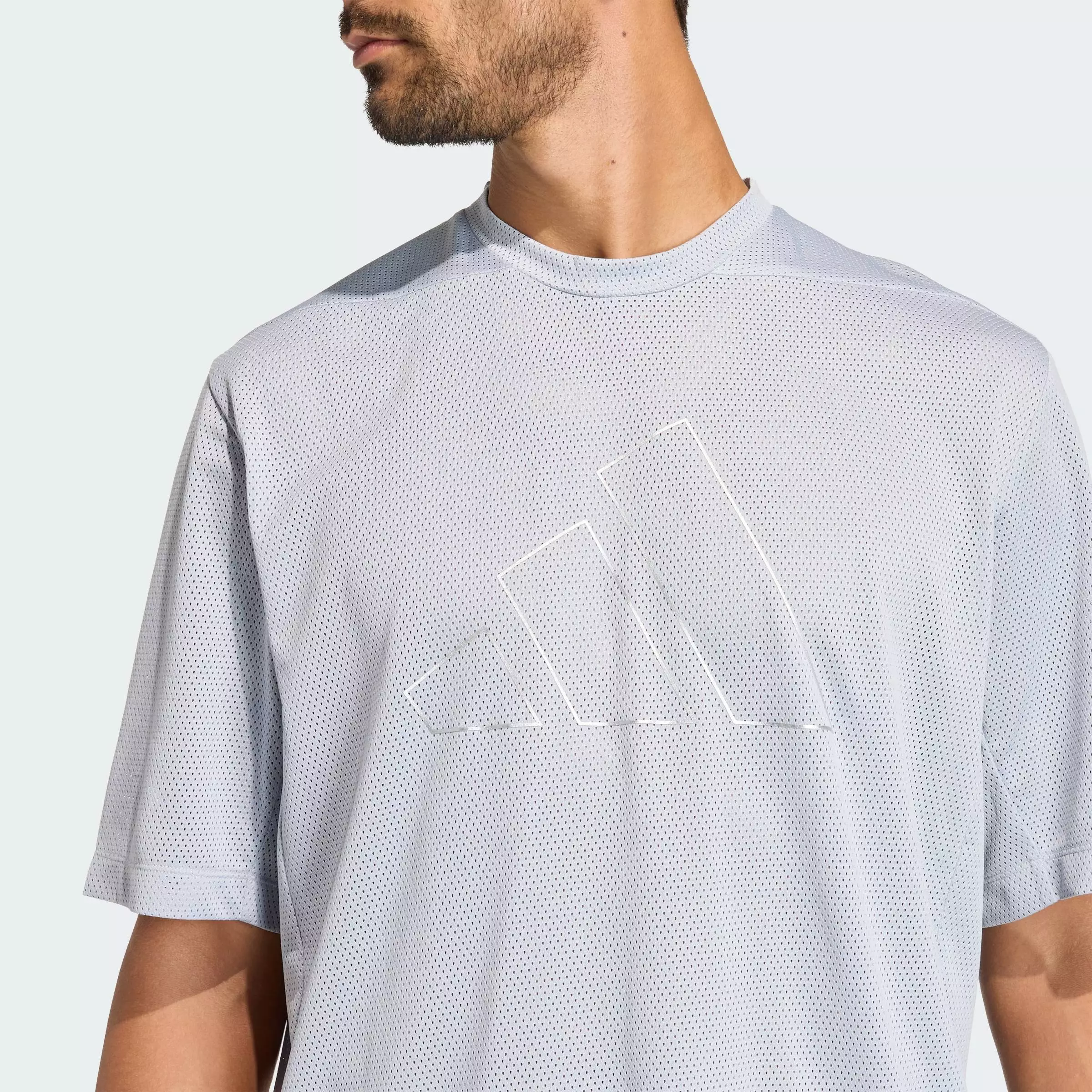 Gym & Training D4T PrimeLift Essentials Workout Mesh T-Shirt Men Grey KC7895