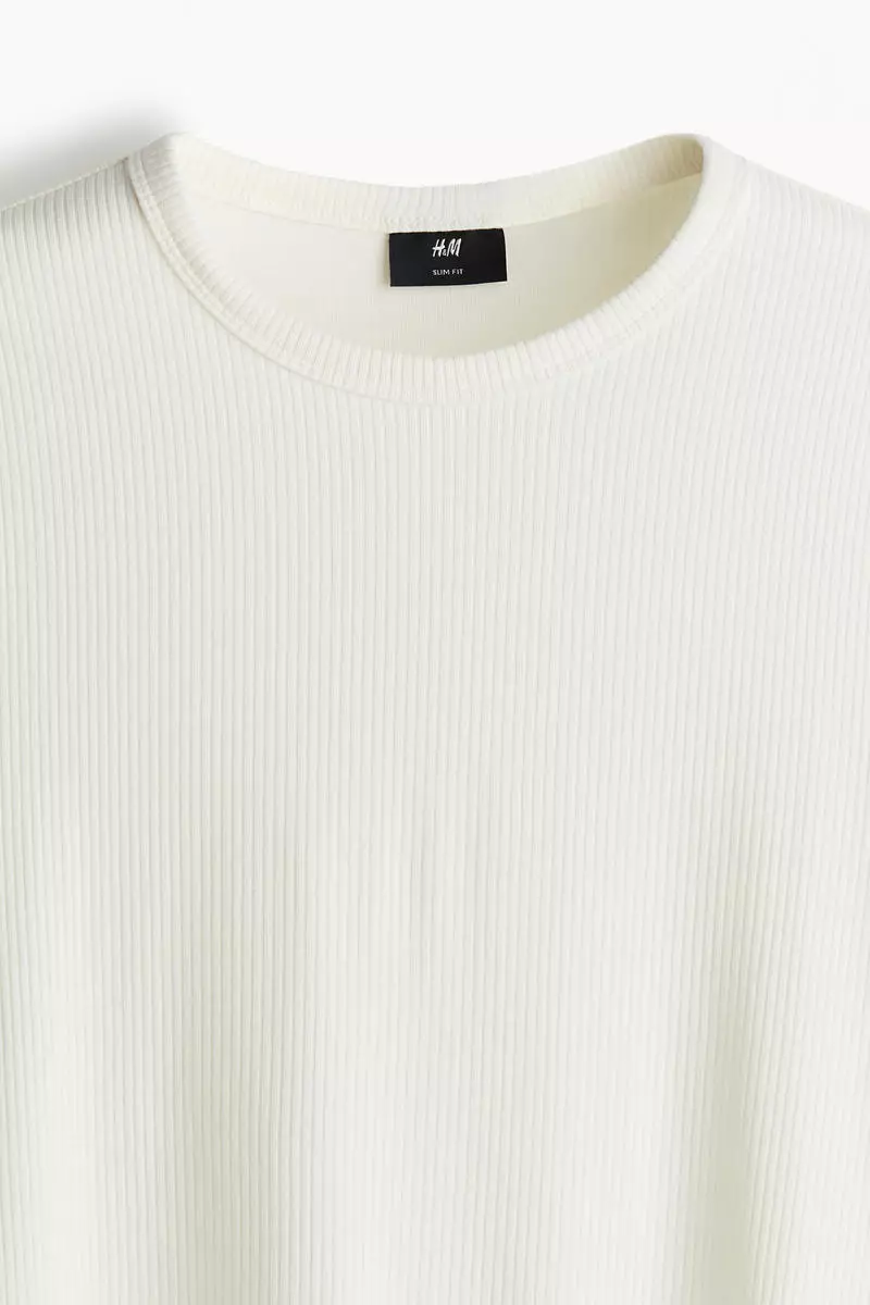 Slim Fit Ribbed T-shirt