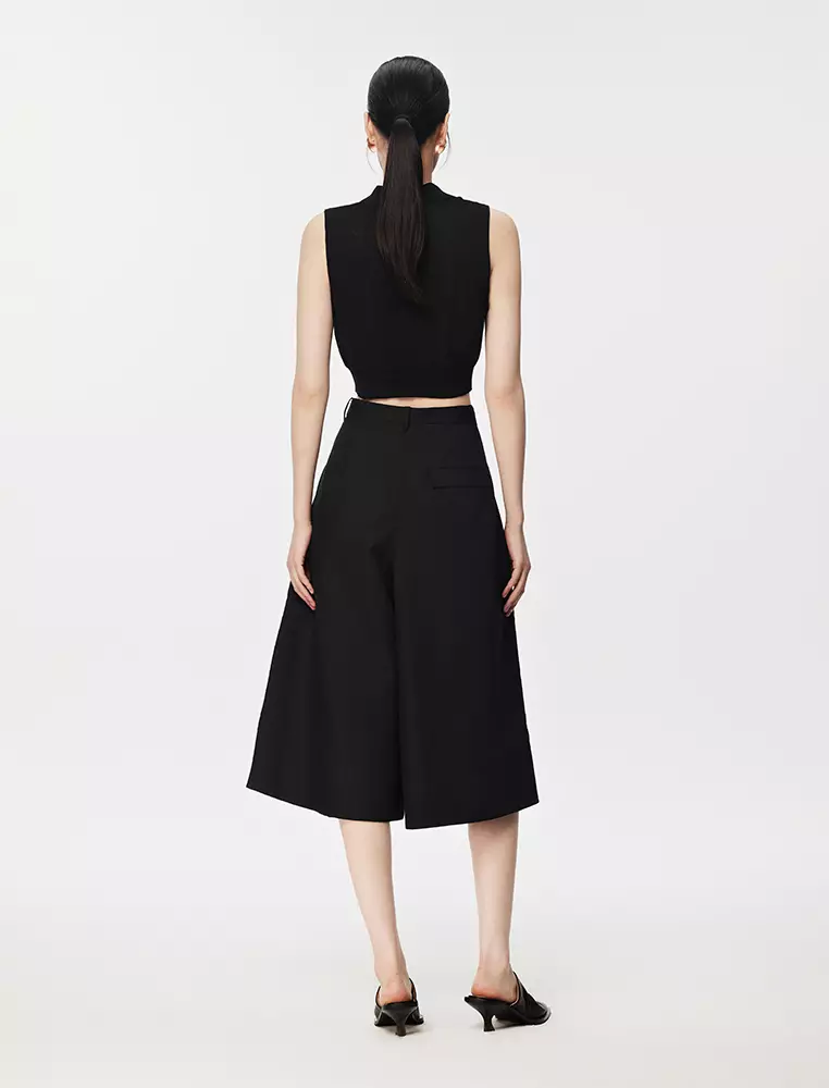 Collared Short Knit Vest