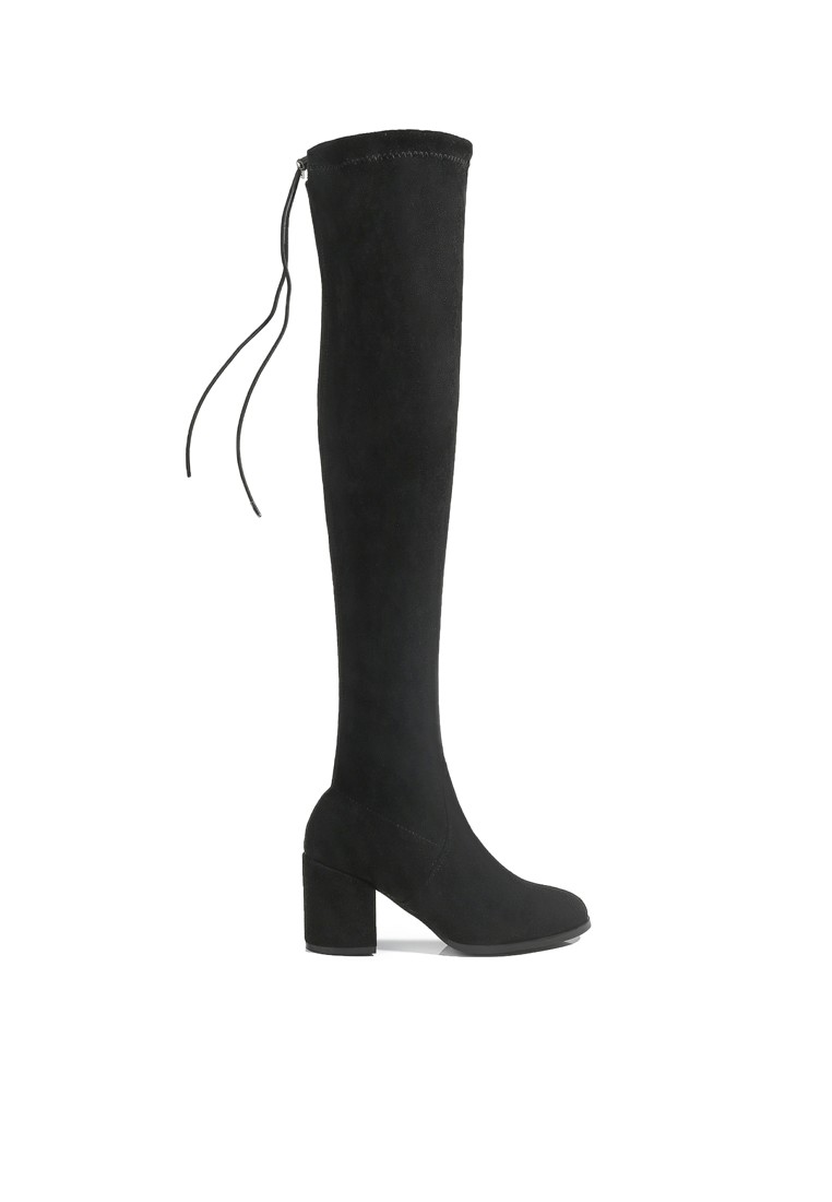 5CM Supper Skinny Suede Fabric Long Boots 7900-1