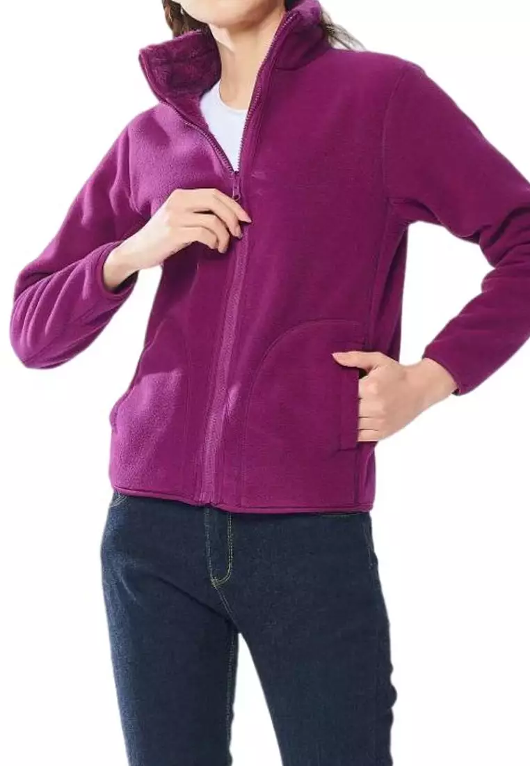 Purple discount fleece coat