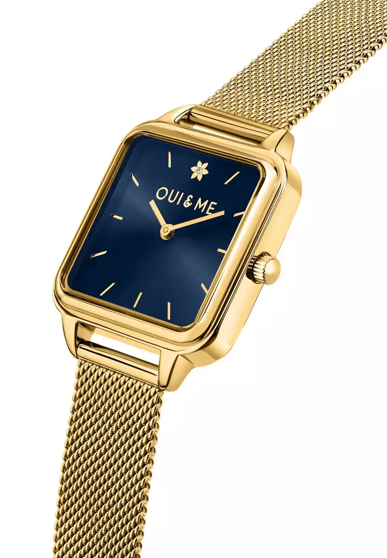 [Sustainable Watch] Oui & Me Harmonie 36.2x27.5mm Rectangular Case Women's Gold Metal Band Quartz Watch ME010381