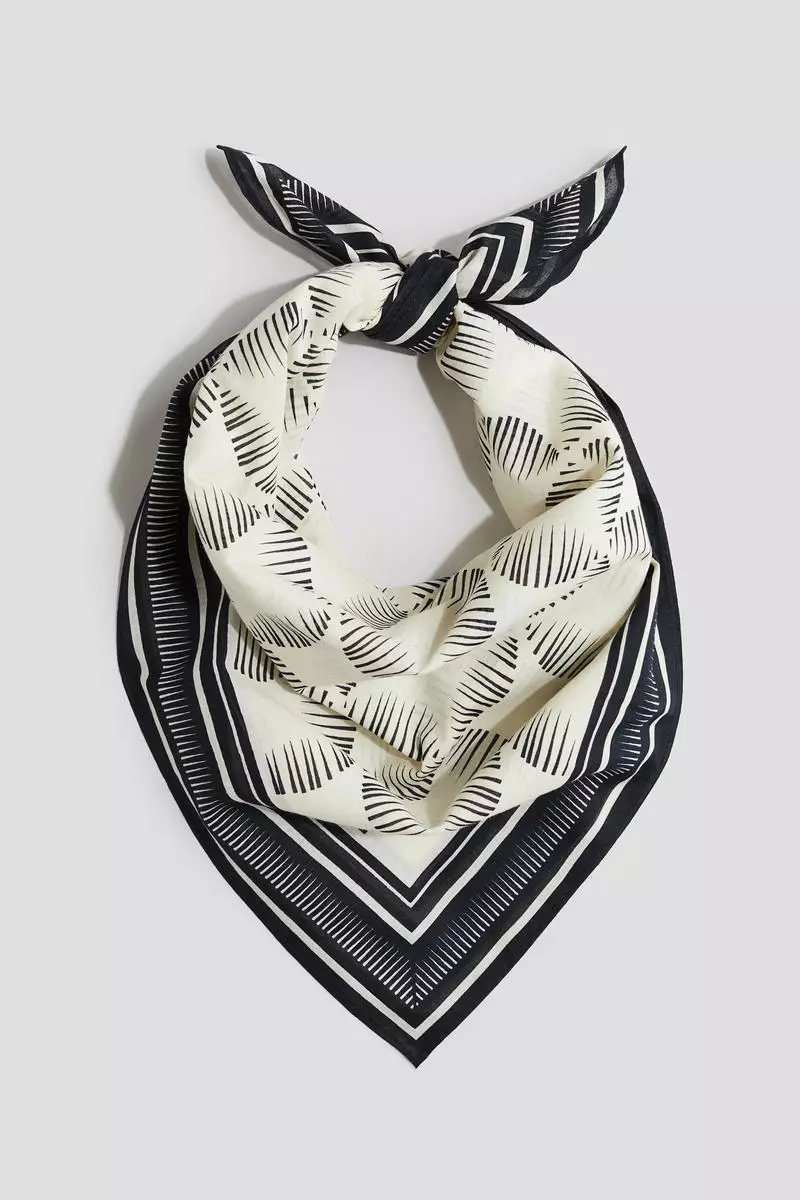Printed cotton scarf