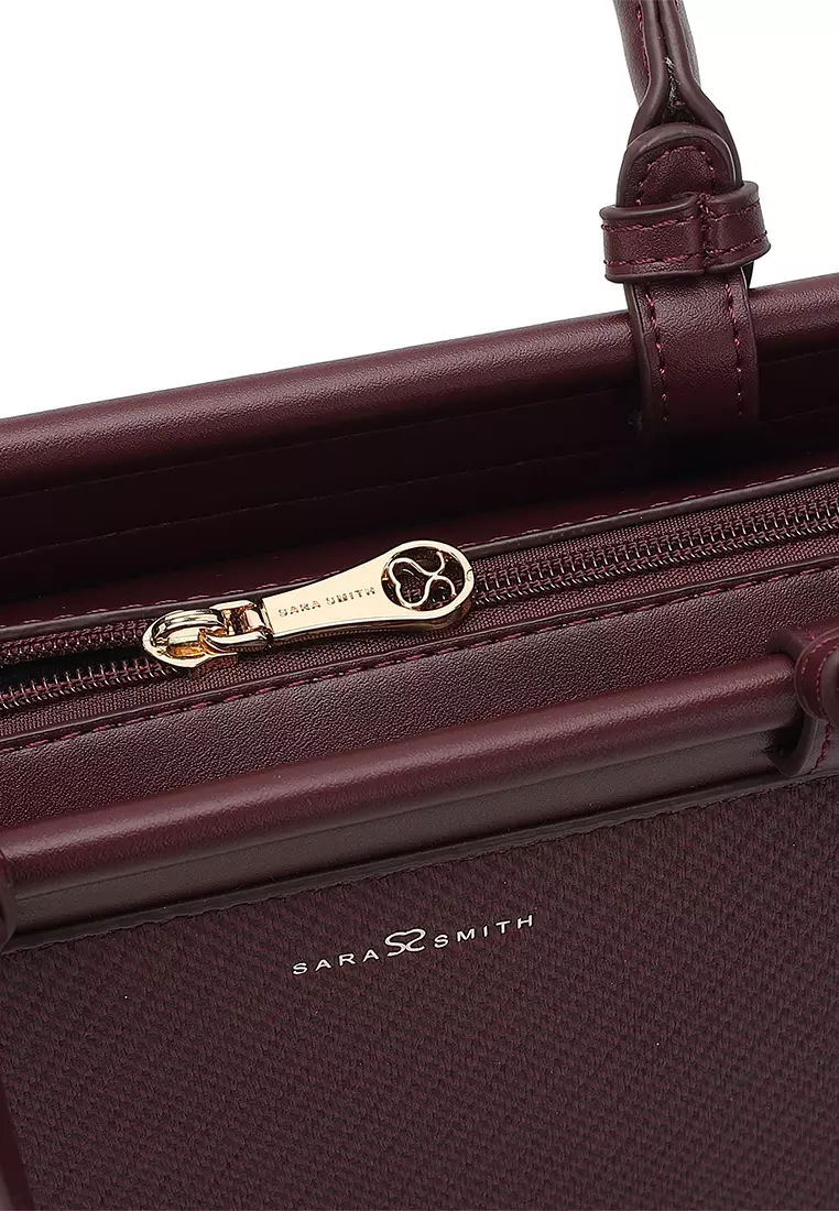 Women's Top Handle Bag / Sling Bag / Crossbody Bag / Shoulder Bag (Tas Tangan Wanita / Tas Selempang Wanita / Tas Bahu Wanita) - Merah