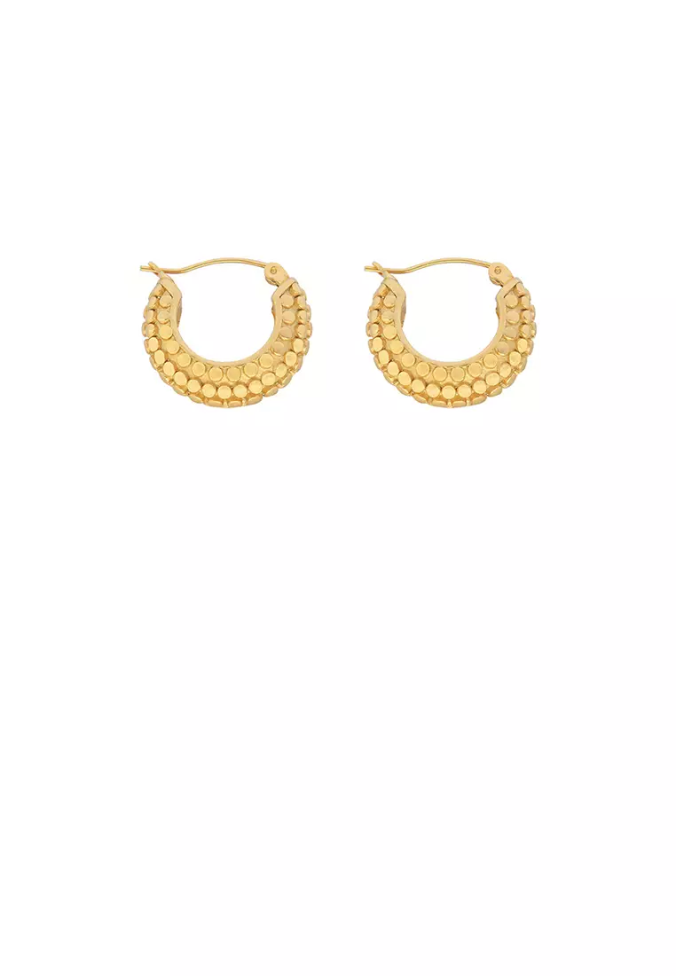 Gold hoop stud earrings top