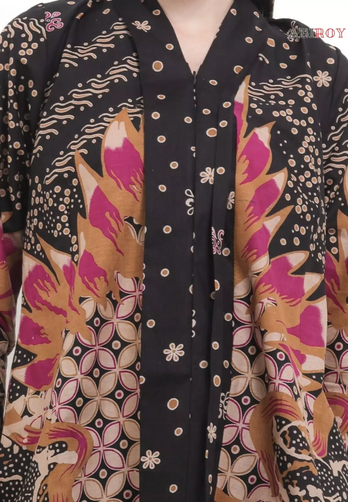 Blouse Batik Godhowarsa Hitam Premium Slimfit Elegant NLN