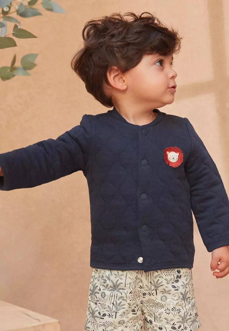 Blue Quilted Jacket
