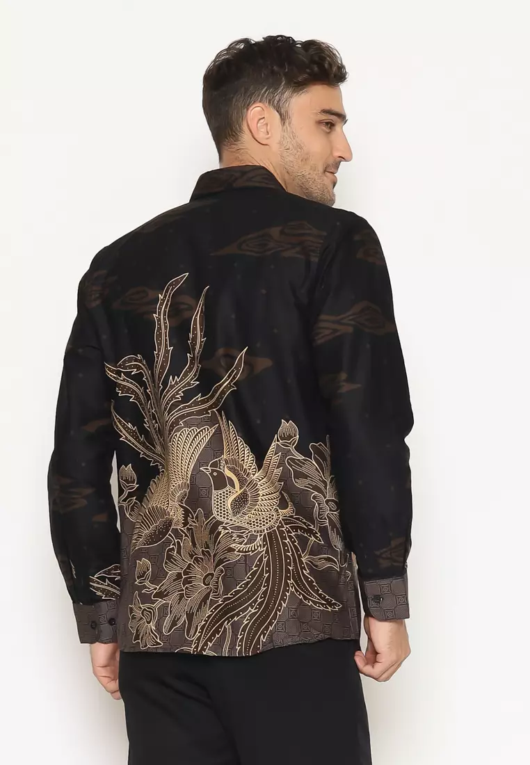 Aksa Batik Pria Kemeja Panjang Javier Julia