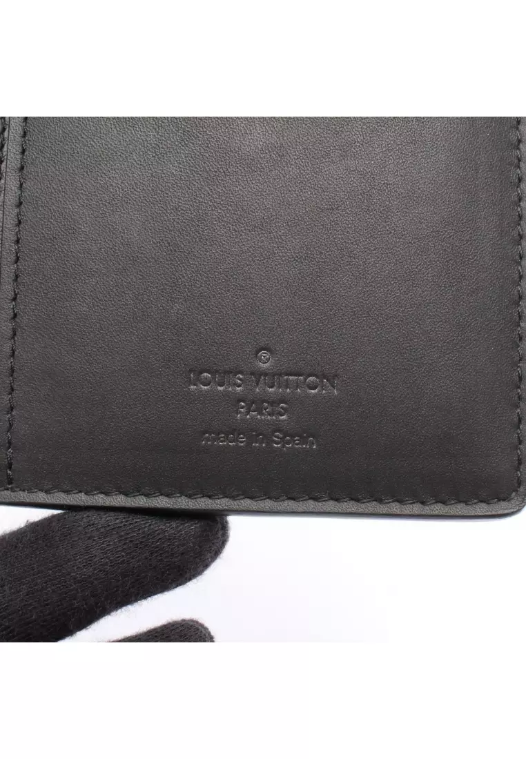 Pre-Loved Louis Vuitton Portefeuil Brother Damier Infini Bi-fold Long Wallet leather black