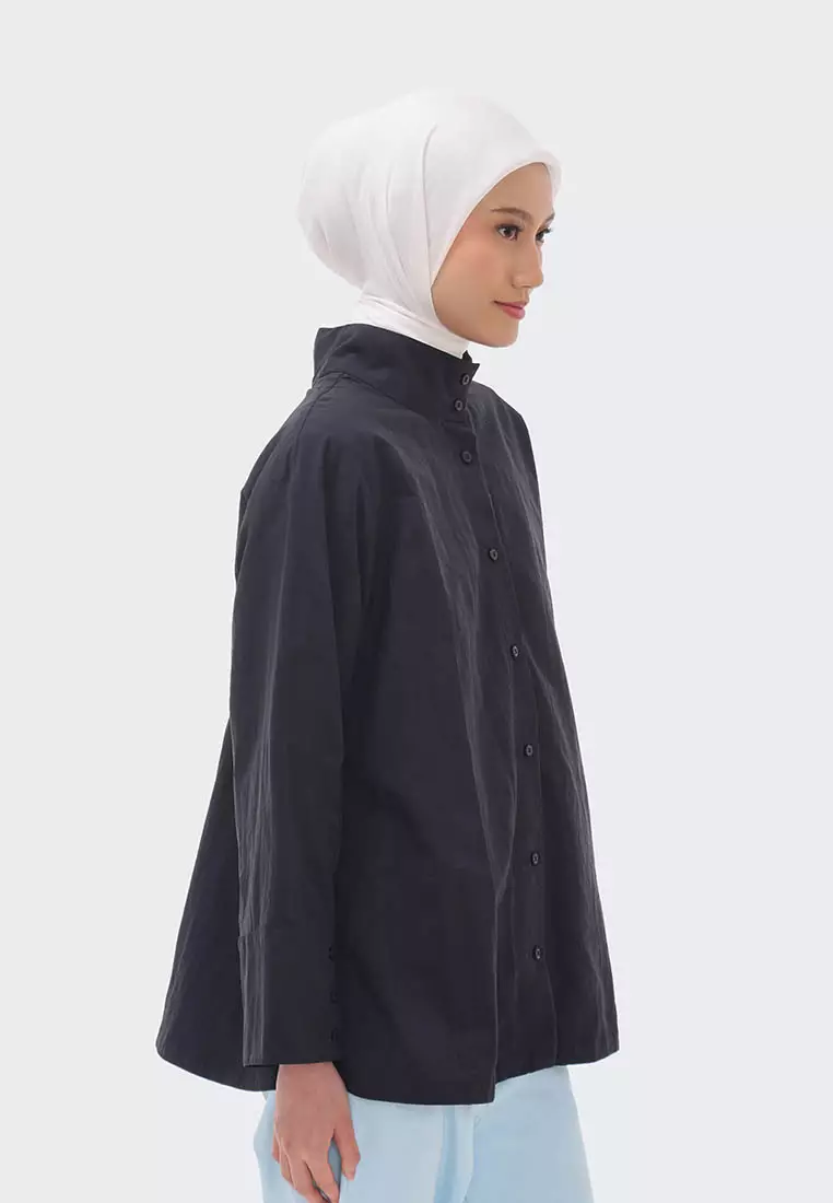 Ria Miranda Black Damma Top