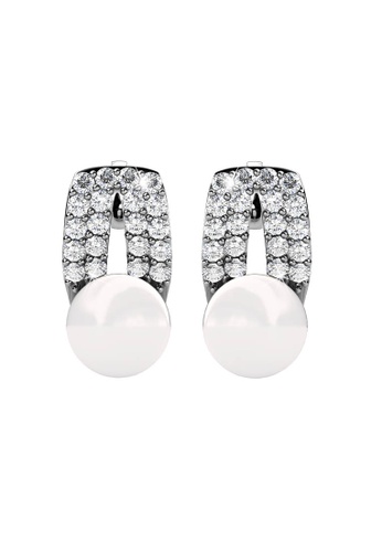 Her Jewellery silver Pearlie Earrings -  Made with Swarovski Crystals HE581AC0RBBEMY_1