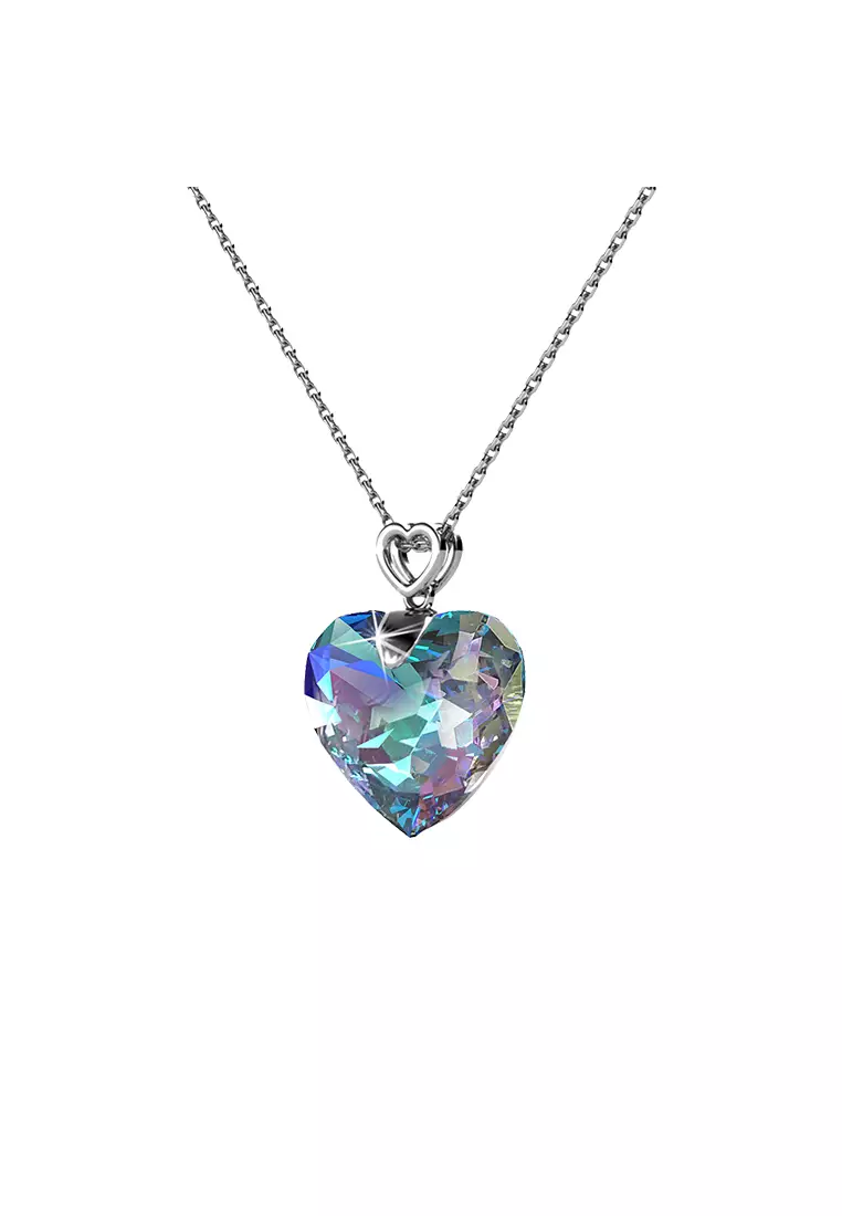 Cheery Heart Pendant Virtail Light - Kalung Crystal Swarovksi by Her Jewellery