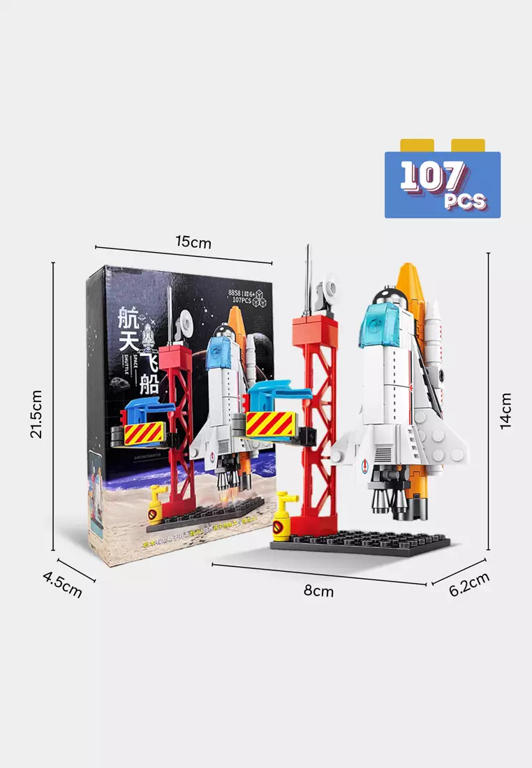 Wakakids Lego Brick Nano Block Luar Angkasa Model Rocket Space Shuttle Mainan Edukasi Anak 8858 Venrc