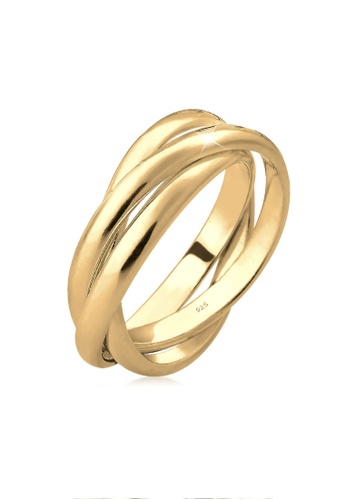 ELLI GERMANY gold Ring Wrap Trio Basic Silver Gold Plated D9C8BACE5C5BDAGS_1