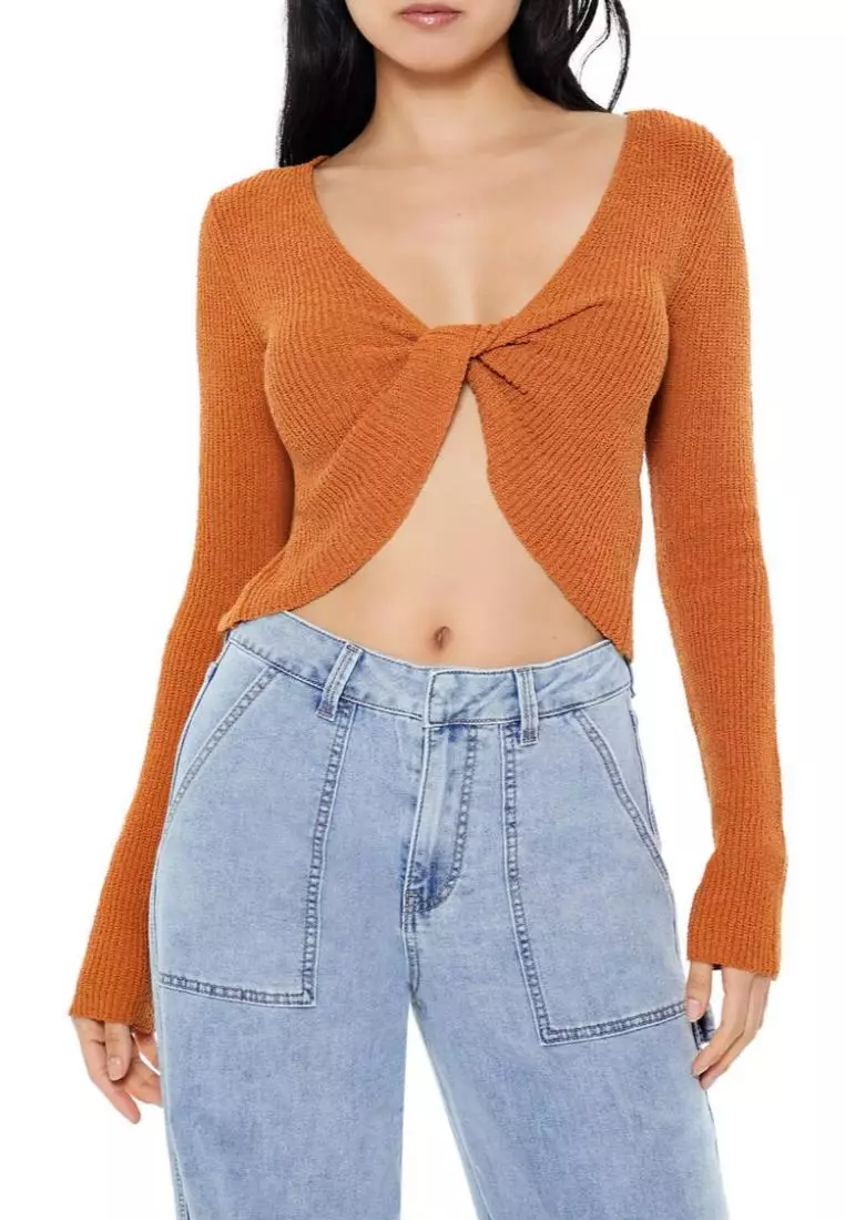Twisted sweater top on sale