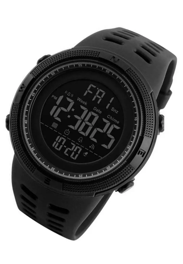 Jam Tangan Kasual Digital Pria Waterproof 50m Strap Tali Material Silicone HT65 ORIGINAL