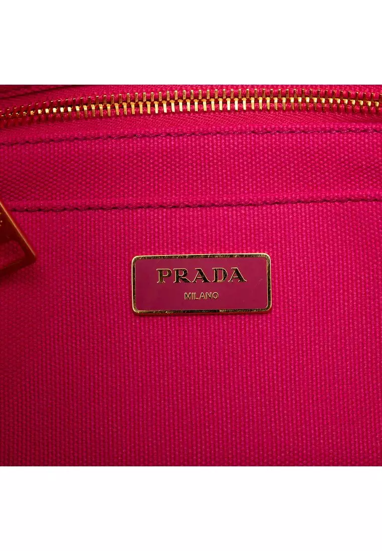 Pre-Loved Prada Small Canvas Canapa Logo Satchel