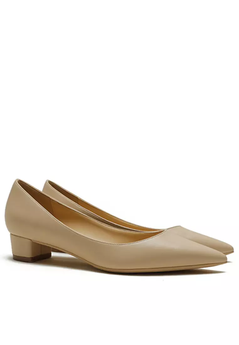 3CM Uniform Pointed Low Heel Shoes HZL231