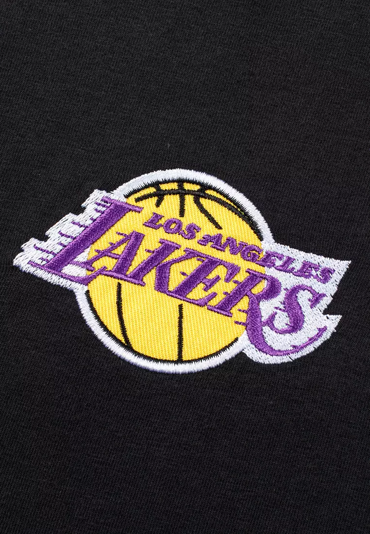 Basics Embroidered Team Logo Los Angeles Lakers Loose Fit Mens T-Shirt