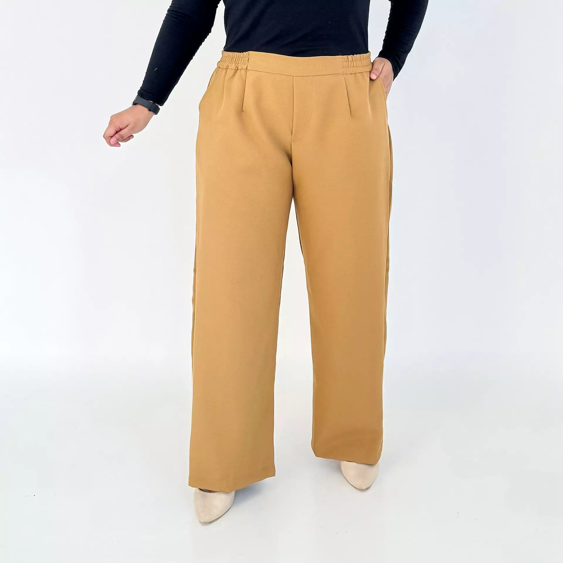 BUY 1 GET 1 FREE Kia Pants [Coklat - Abuabu] Celana Basic Officewear