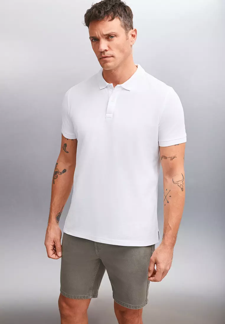 Short Sleeve Regular Fit Polo Collar Shirt