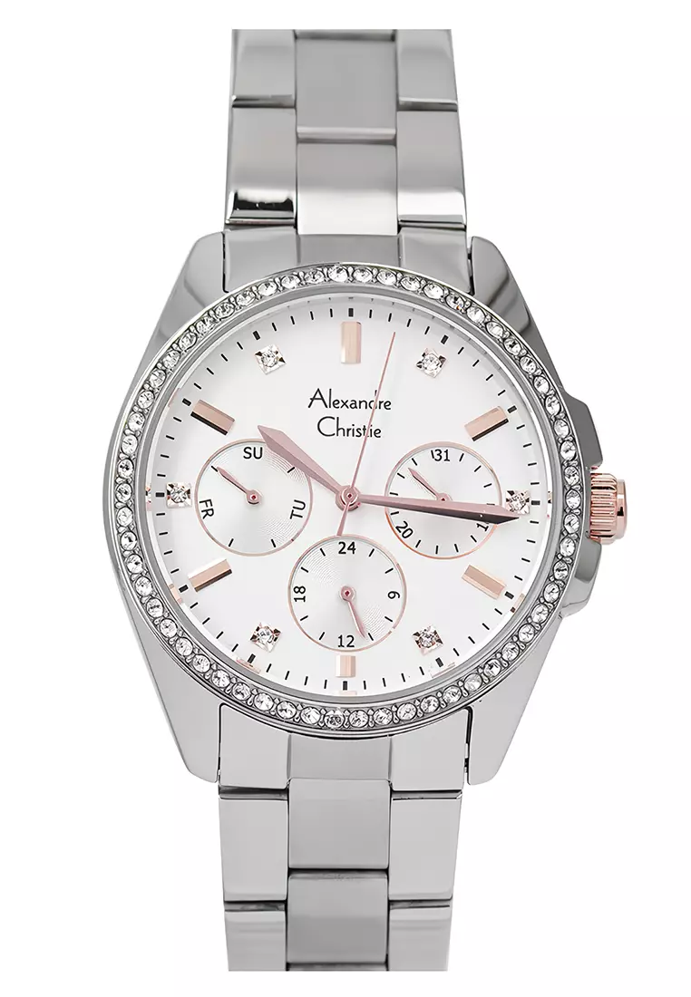 Alexandre Christie 2A49BFBSSSLRG - Jam Tangan Wanita - Silver - Stainless Steel