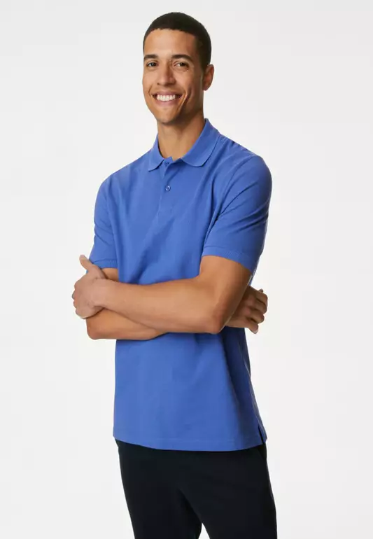 Pure Cotton Pique Polo Shirt