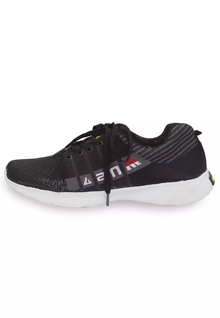 Ahya Sepatu Sneakers Tali Pria Wanita Desain MNSA Sporty Shoes Material Canvas ORIGINAL - Black