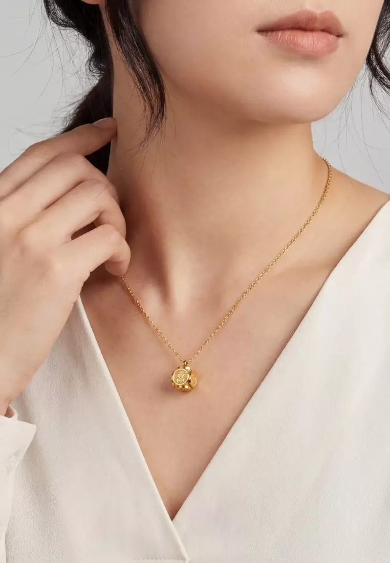 Joyful Peace Necklace in Gold