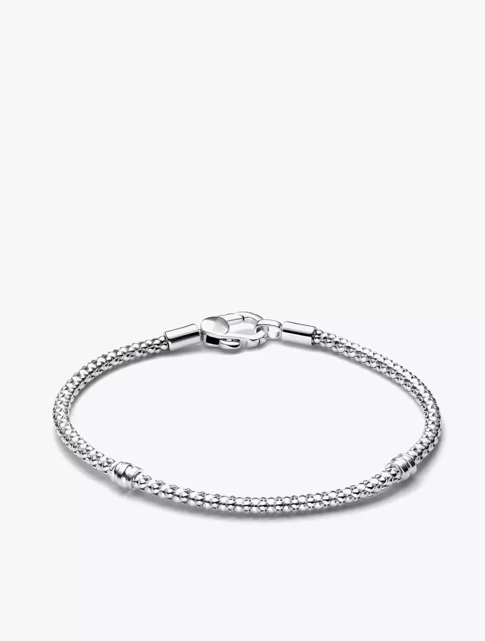Studded chain sterling silver bracelet
