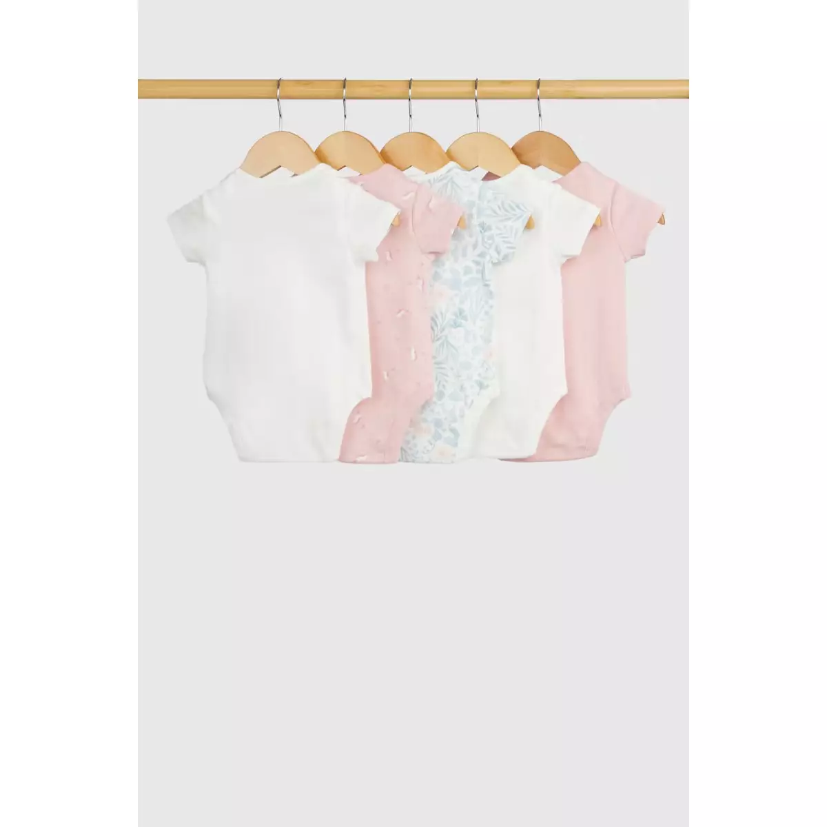 Mothercare Sealife Short-Sleeved Bodysuits - 5 Pack - Terusan Bayi Perempuan (Putih)