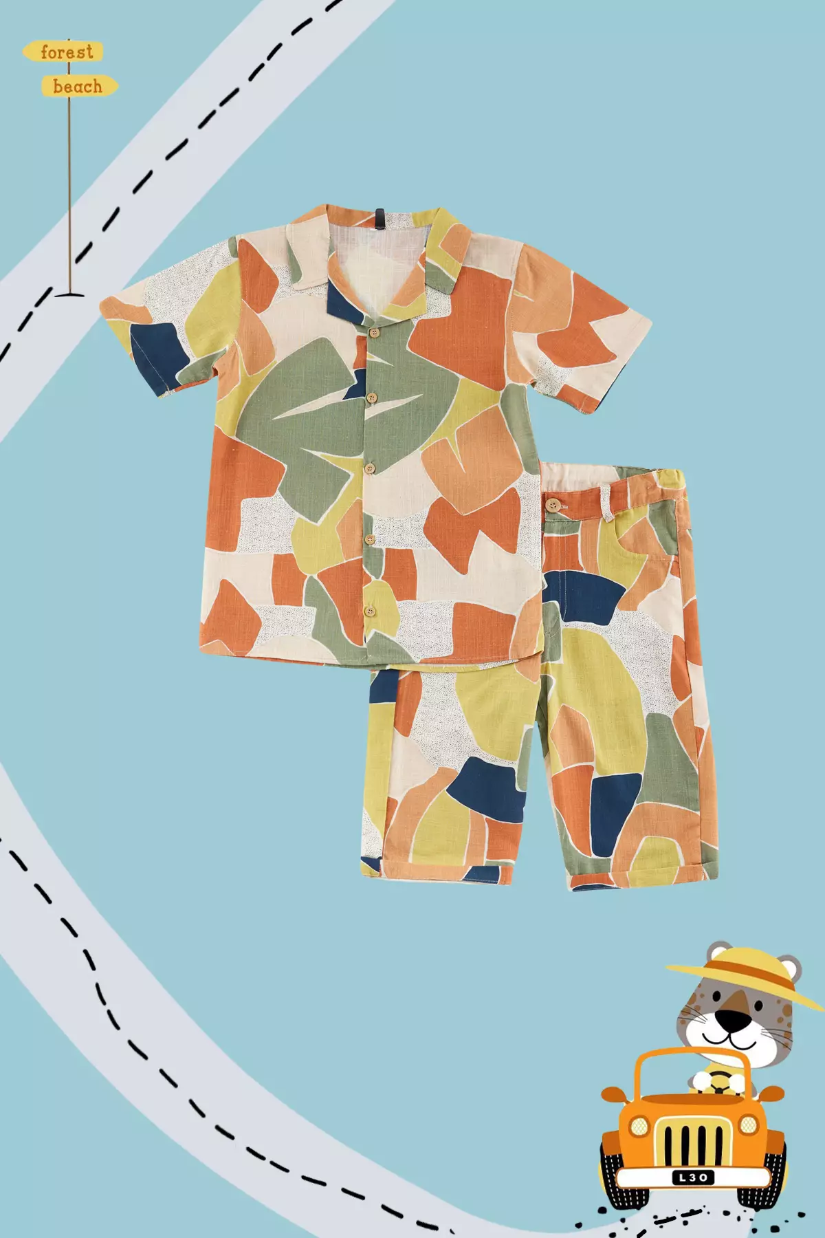 Cotton Shirt & Shorts Set