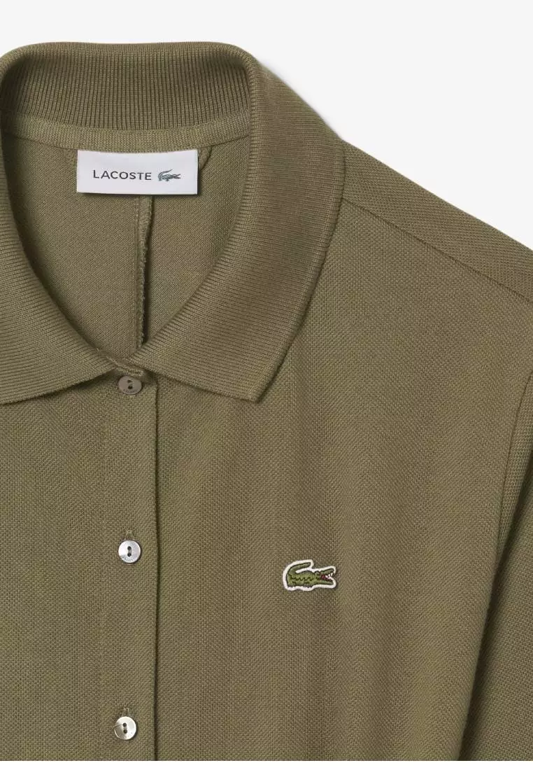 Polo Collar Belted Petit Piqué Dress