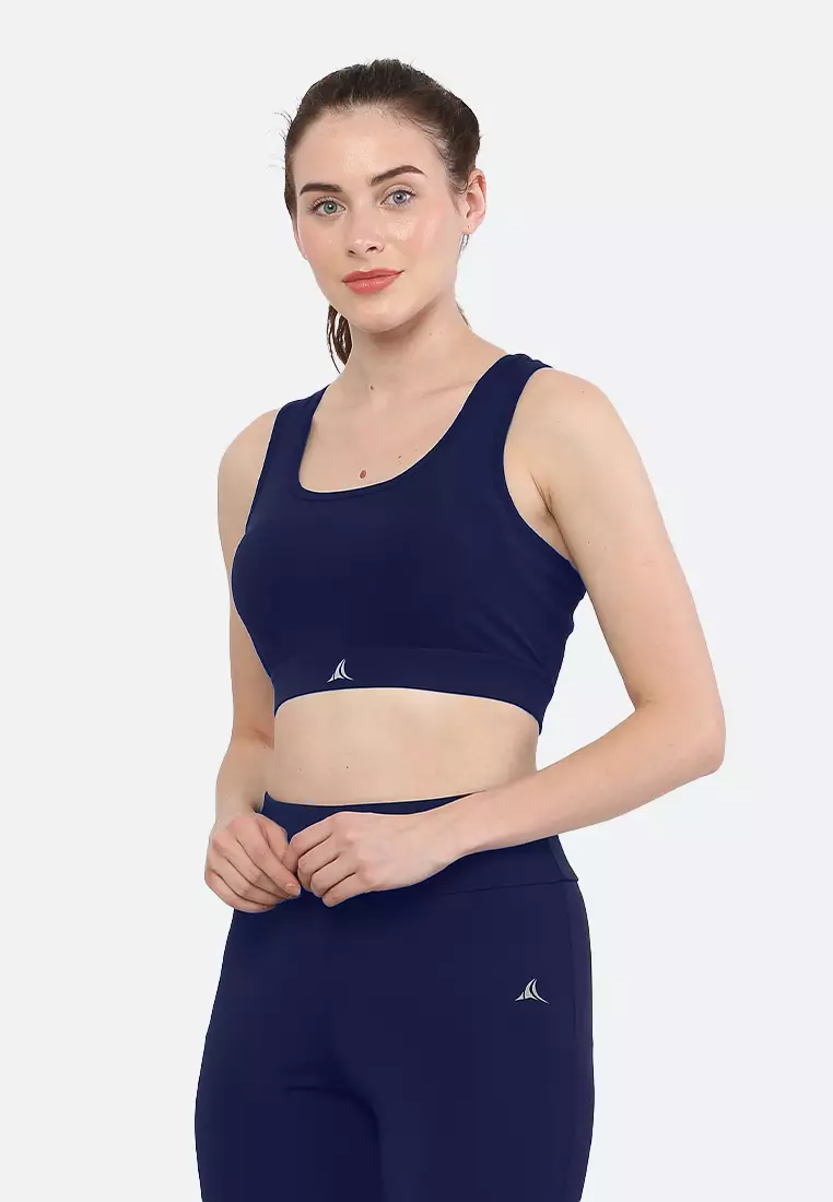 Blue Basic Essential Coord Workout/Running Sports Bra