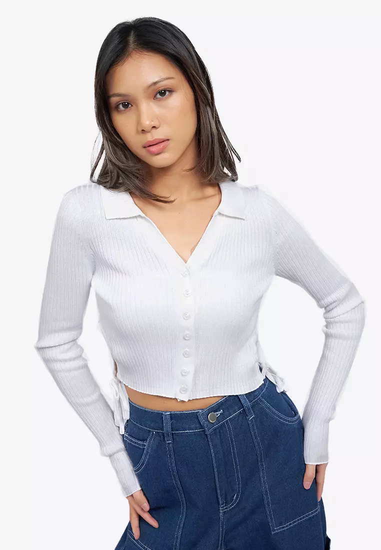 Long Sleeve Crop Knit Top
