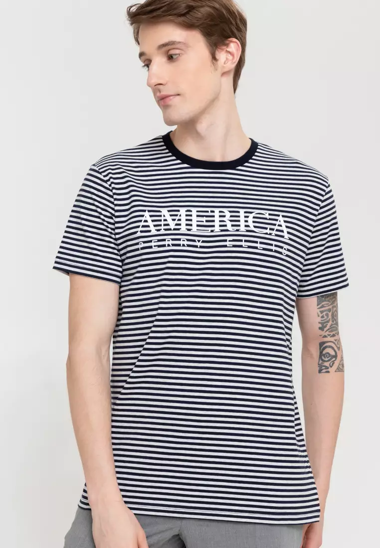 Round Neck Knit Pea T-Shirt