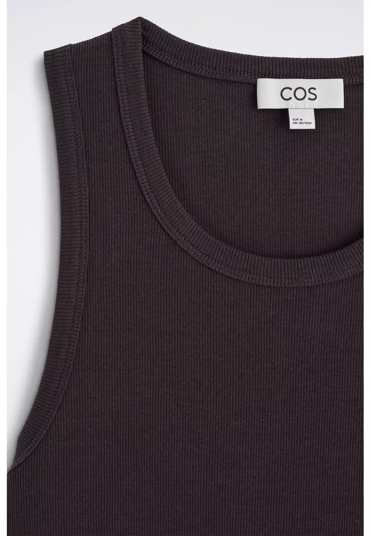 SLIM RIBBED COTTON TANK TOP