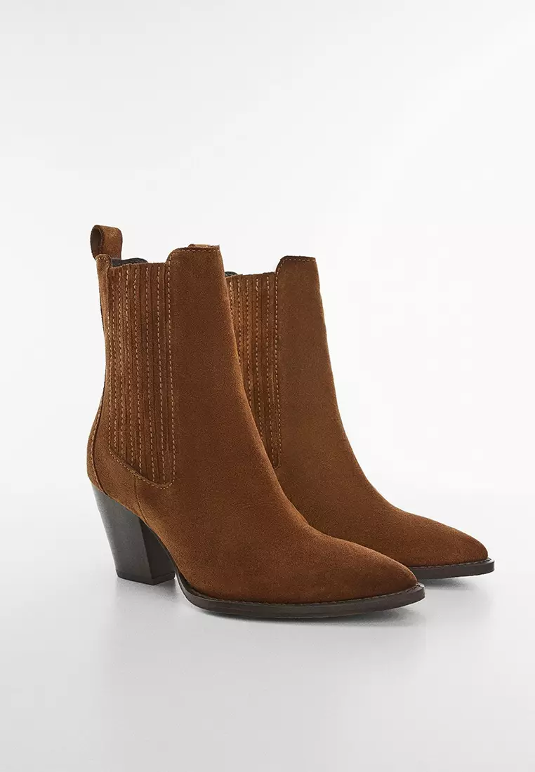 Mango cheap suede boots