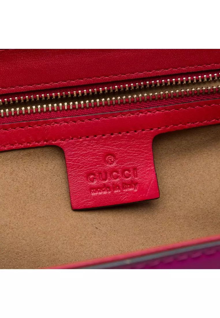 Pre-Loved Gucci Medium Bicolor Leather Padlock Shoulder Bag
