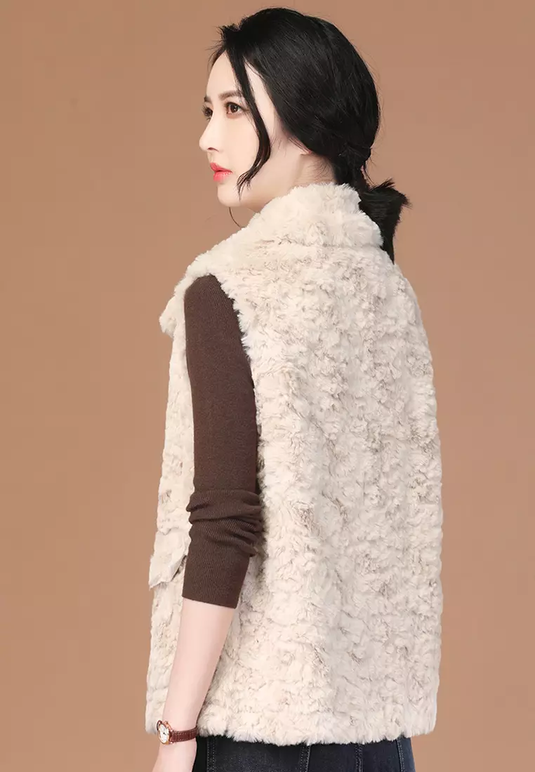 Girls online fluffy vest