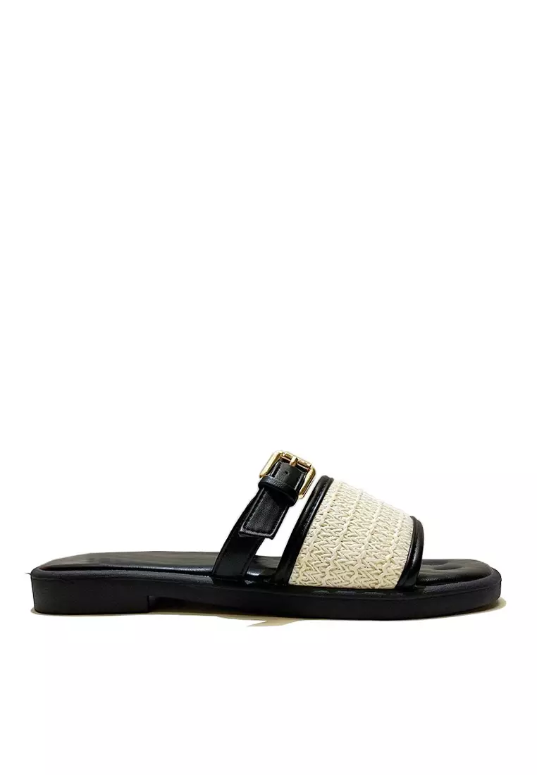 Discount on Twenty Eight Shoes  shoes - SKU: VANSA Color Block Woven Mesh Sandals VSW-Ff-KLA0409