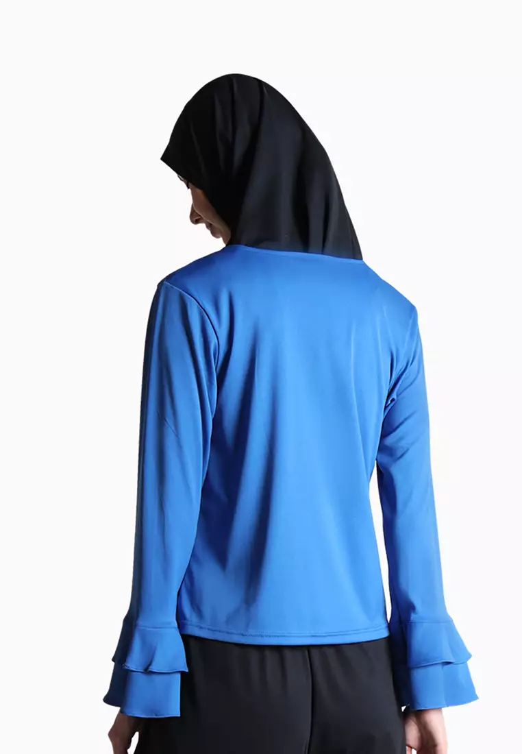 荷叶袖口长袖上衣