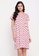 Clovia pink Clovia Monster Emoji Print Short Nightdress in Soft Pink - 100% Cotton F7B5DAA1834612GS_1