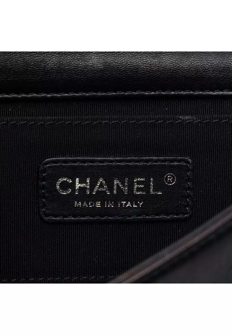Pre-Loved Chanel Patent And Acrylic Crystal Embellished Boy Brick Horizontal Flap