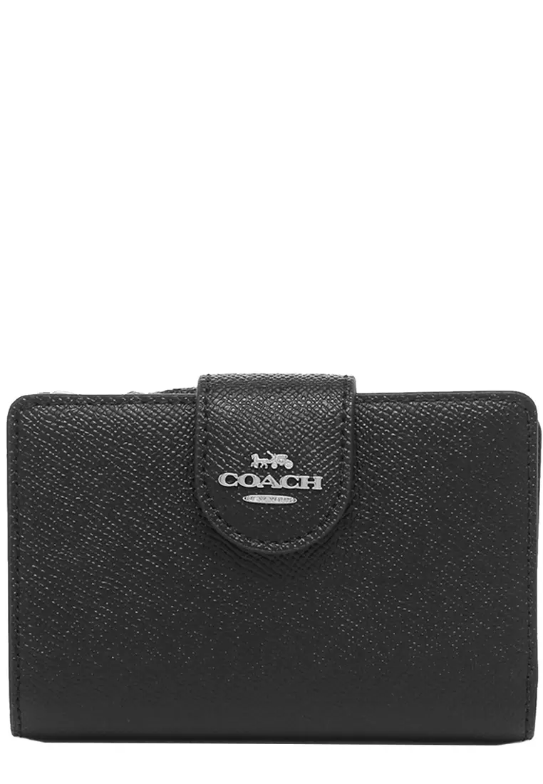 Buy Coach Medium Corner Zip Wallet in Black/ Silver 6390 2025