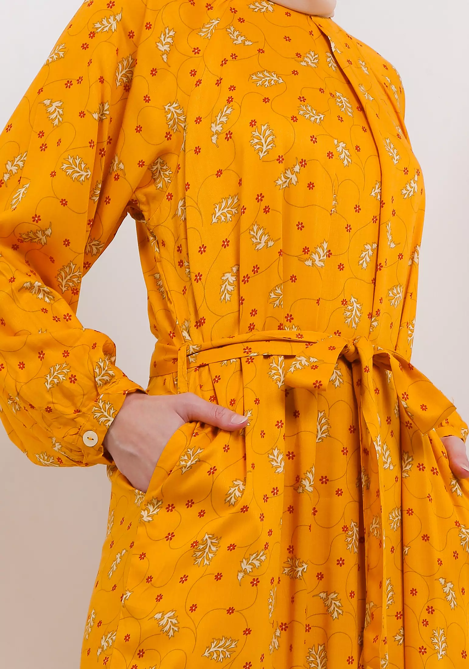 MFMW Suriname Dress Gamis Yellow Motif Bunga