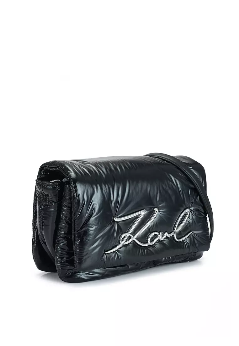 K/Signature Soft Nylon Shoulder Bag (cq)
