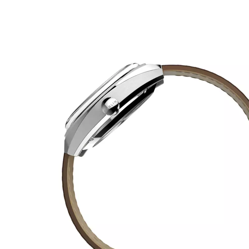 Jam Tangan Pria Timex Marlin TW2V62000 Automatic Sub-Dial Silver Dial Brown Leather Strap